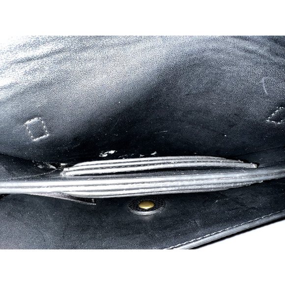 MELROSE And MARKET Purse Black Pebbled Leather Flap Closure Crossbody Bag - Picture 8 of 9